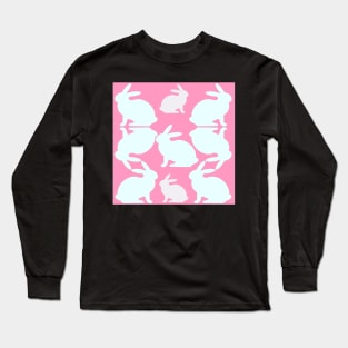 Pink Bunny Rabbit Confetti Long Sleeve T-Shirt